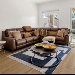 Gorgeous Reclining Italian Leather Sofa