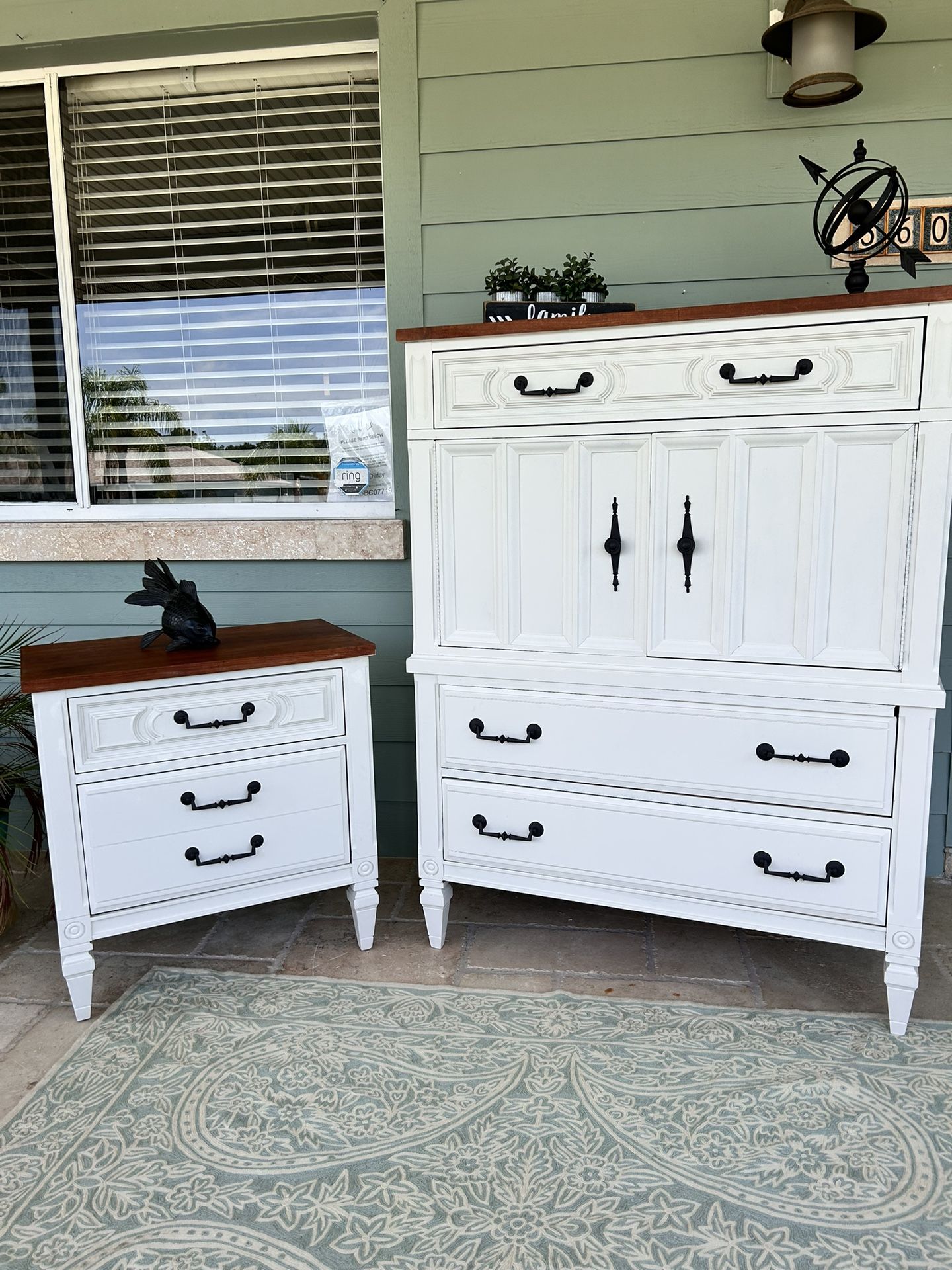 MCM Marquee Italian Kent Cofey Two Piece Solid Wood Furniture Set