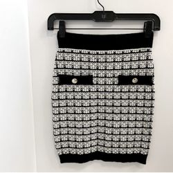 NEW WITH TAG Akira Tweed Mini Skirt with Gold Buttons Size SMALL