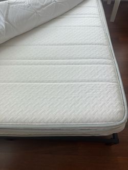 Queen size bed frame and mattress