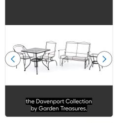 Wrought-iron Chair Black Set Of 4