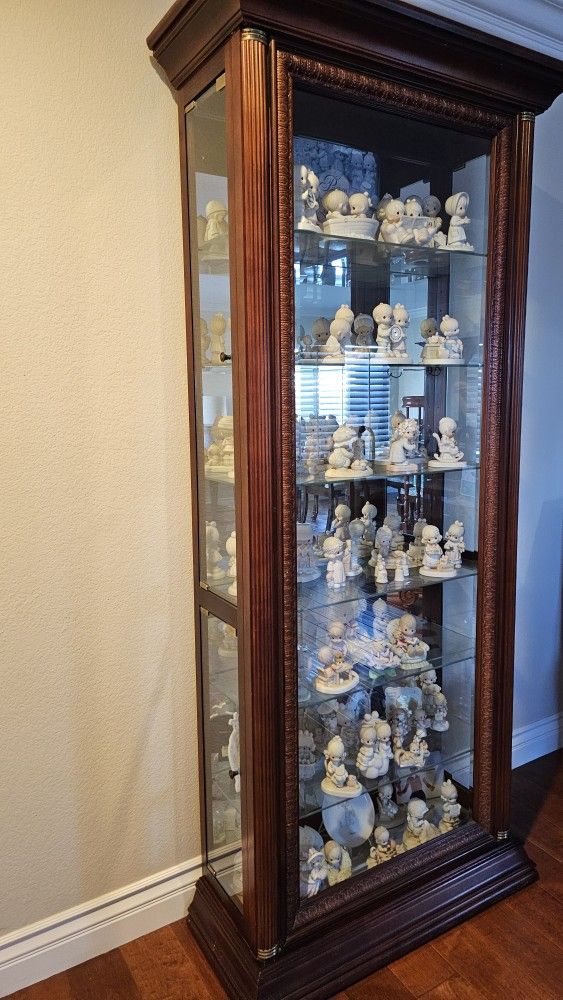 Over 40 Precious Moments + Display Case- A Collector's Dream