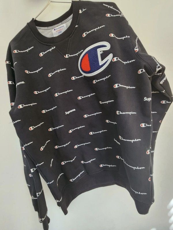 AUTHENTIC SUPREME X CHAMPION SWEATSHIRT | SIZE LARGE