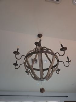 8 Light Dimmable Rustic Stout Chandelier