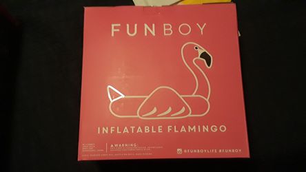 Inflatable FUNBOY flamingo for pools and wateruse.