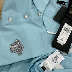 Versace Men’s Medusa Embroidered Polo Shirt Brand New!! Authentic!!