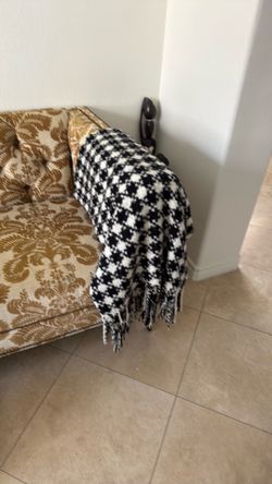 Mackenzie Childs Houndstooth Throw Blanket
