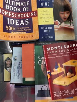 Boxes of homeschooling books etc...