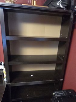 Dark Brown Wood Bookcase