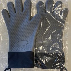 New Silicone Cooking BBQ Kitchen Gloves Oven Mitts