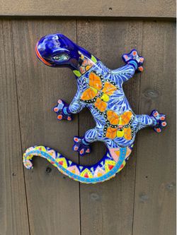 Mexican Talavera Salamanders, Clay Pots, Pottery, Planters.