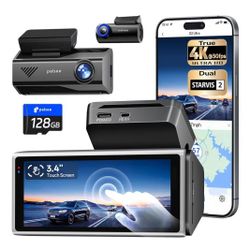 Dual Dash Cam Front & Rear – GPS, Night Vision, WiFi