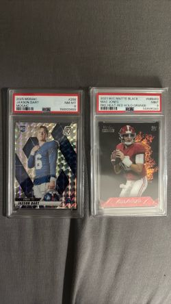 Mac Jones PSA 9 Jaxson  dart PSA 8