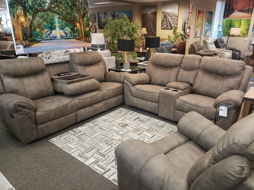 New Reclining Sofa Microfiber