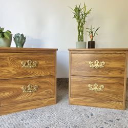 Two Wood Nightstands