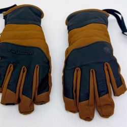 Vintage Volcom “True to This” Brown & Black Winter Gloves K(contact info removed) COP Sz Small