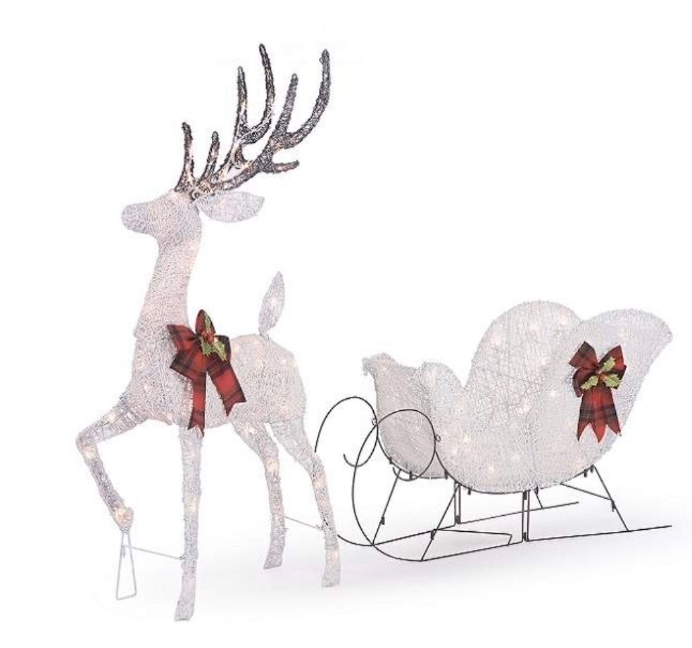 NEW reindeer and sleigh decoration
