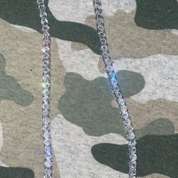 Moissanite sliver tennis chain and mens luxury gold watch