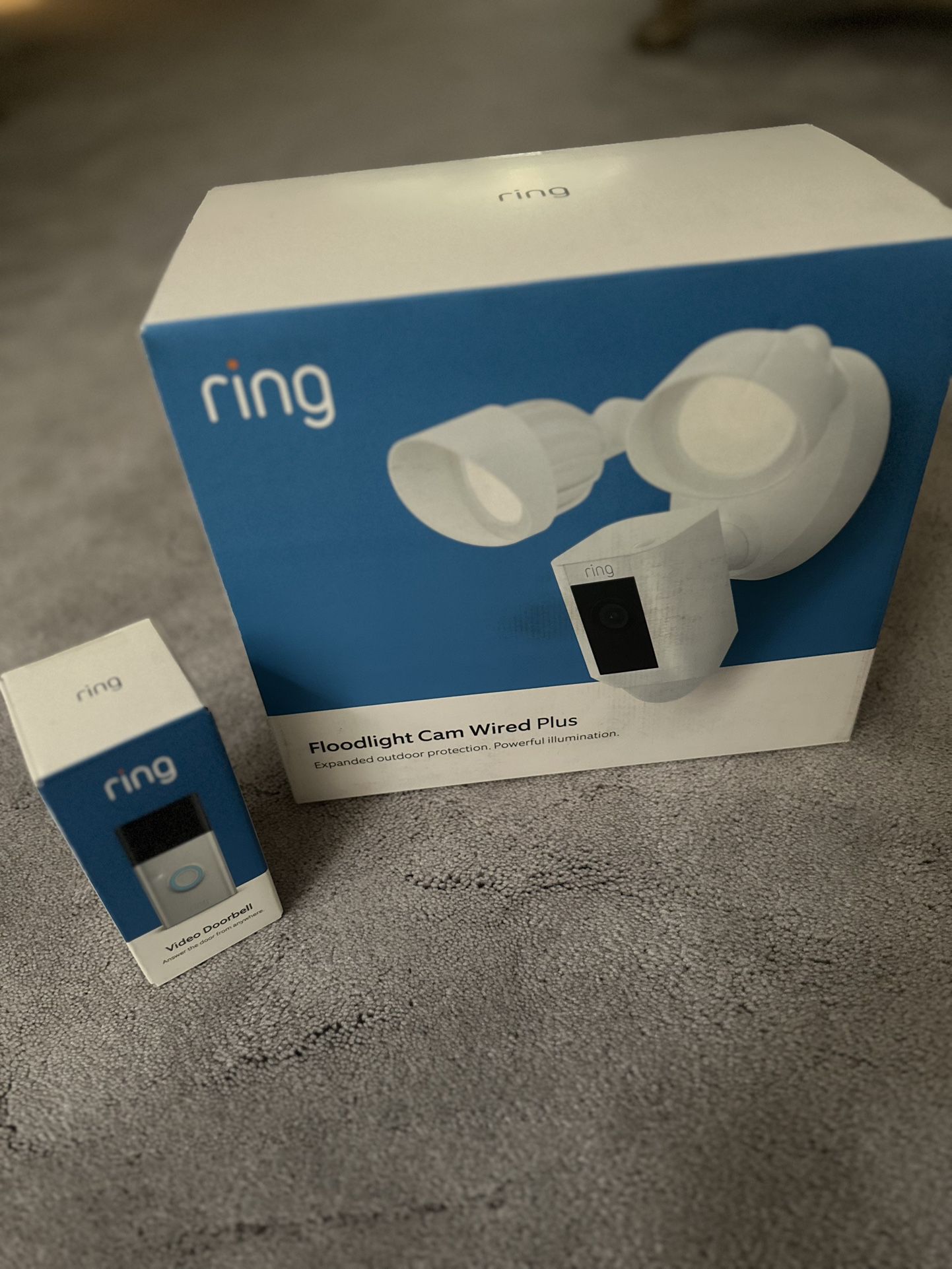 Ring Video Doorbell And Floodlight Cam
