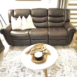 Leather Recliner Sofa