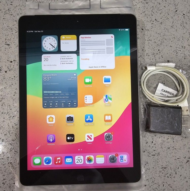 Apple iPad 6th Gen 128GB 9.7" WiFi+Cellular UNLOCKED-Space Gray