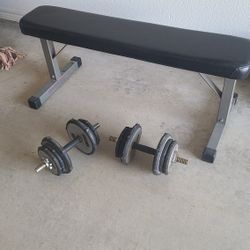 Dumbells And Flat Bench
