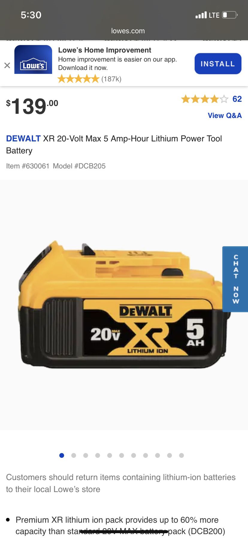 Dewalt Battery’s 2 Brand New
