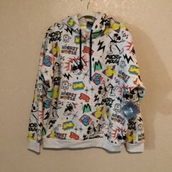 Disney Large Hoodie Artist Series Pullover Sweatshirt Rafael Faria Mickey Mouse All Over Print