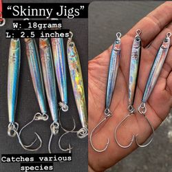 Inshore “Skinny jigs” Fishing Lures $3x1