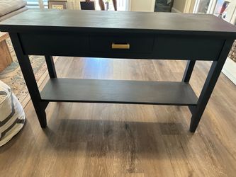 Dark gray console table