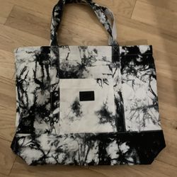 Victoria Secret PINK Medium Tote Bag Tie Dye Black & White