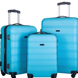 3 Piece Luggage Set Hardside Spinner Suitcase with TSA Lock 20" 24' 28" Available