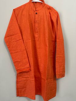 Orange Indian Traditional Young boys Kurta