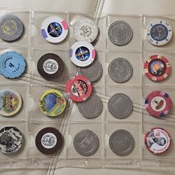 Vintage Casino Poker Chips/tokens Las Vegas Very Cool Bugsy Siegel & More 