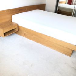 Queen Bed With Side Attached Drawers