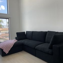 New Black Cloud 4pc Sectional Couch Dupe
