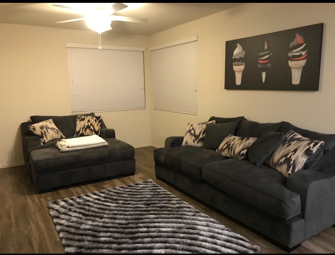 Cozy Modern Sofa & Oversized Chair Set - Must Go!