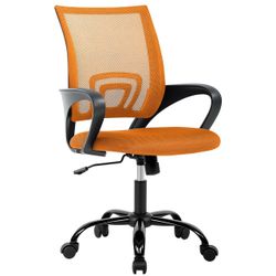 BestOffice | Ergonomic Office Chair | Orange | Pack of 1 | Mesh Desk Chair