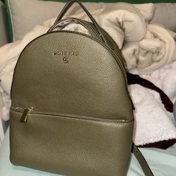 Michael Kos Valerie Medium Pebbled Leather Backpack