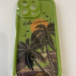 Cute Summer Coconut Tree Soft Rubber Back Case Cover For iPhone 8/14/15/16