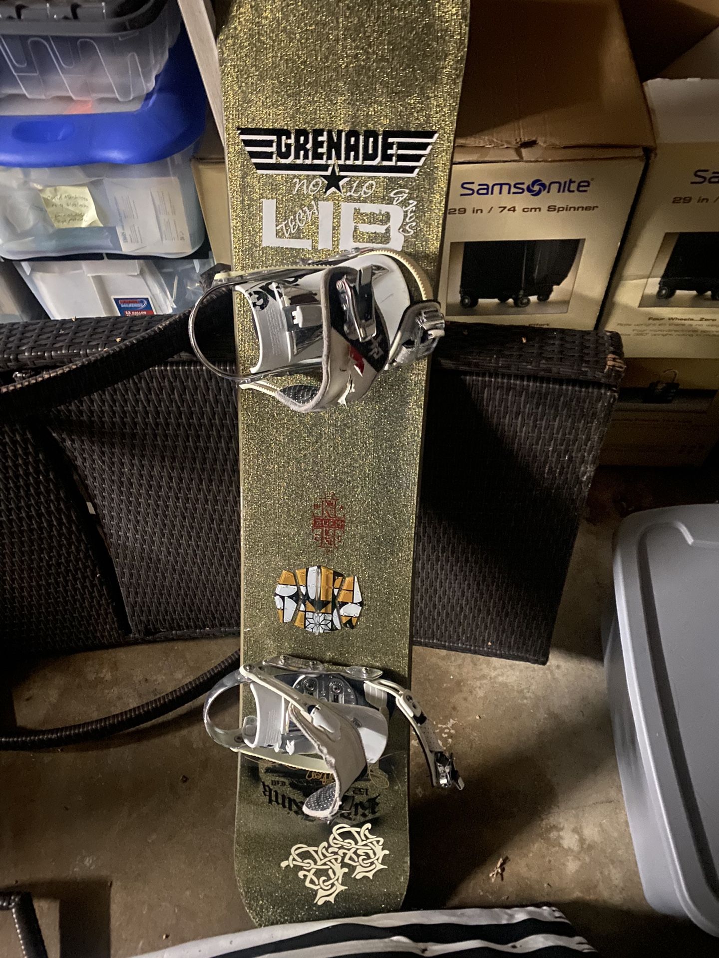 Snowboard And Bindings