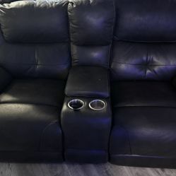 Manual Reclining Loveseat and Sofa