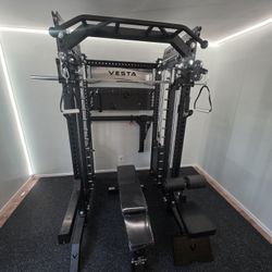 NEW Vesta Pro Series 3in1 Squat Rack | Functional Trainer | 45lbs Smith Machine | Pulley System | FREE DELIVERY🚚  Plus TAX 💲