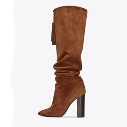 Suede Knee High Boots( Size: 34-42)