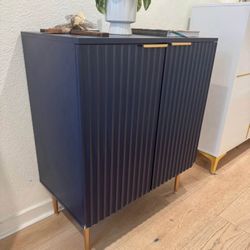 Modern Sideboard Buffet Cabinet - Elegant Storage Credenza with 4 Doors & Adjustable Shelf