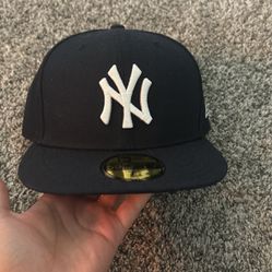 Navy Blue New York Fitted Cap