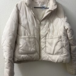 Zara quilted puffer jacket