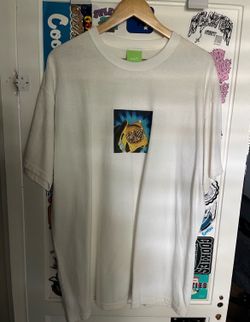 Brand New Never Worn White HUF Presence T shirt Size Large
