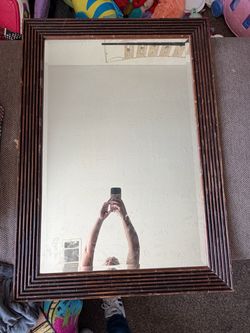 Large bamboo mirror