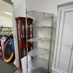 Assembled New 6-Tier NSF Metal Corner Shelf Wire Shelving Unit - 600lbs Capacity Adjustable